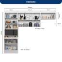 Ver imagem 3 de Cozinha Modulada Compacta Americana 3 Peças Paneleiro Duplo e Armários Aéreos Unna Branco