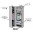 Ver imagem 7 de Guarda Roupa Modulado De Canto 3 Portas J00020x5 Branco Pln