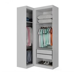 Guarda Roupa Modulado De Canto 3 Portas J00020x5 Branco Pln - 9 Guarda Roupa Modulado De Canto 3 Portas J00020x5 Branco Pln - 9