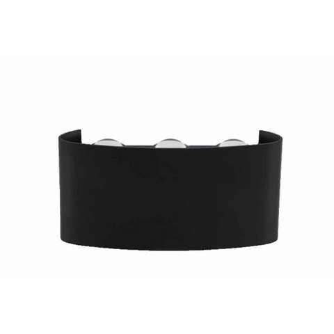 Arandela Preta de Led 6W 3000k Bivolt 17,5cm PARIS LUZ
