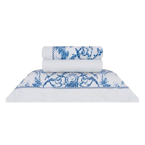 Jogo Casal Toile de Jouy 200 Fios