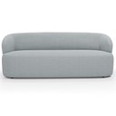 Ver imagem 4 de Sofá 3 Lugares 205cm com Poltrona Giratória Orgânica Heidy F04 Linho Cinza - Lyam Decor