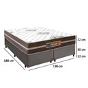 Ver imagem 2 de Cama Box Casal Bipartido Sintético + Colchão Molas Ensacadas Texas Prime Colchões 138cm - Suporta