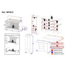 Ver imagem 4 de Quarto de Bebê Completo Berço Americano 3 em 1 Colchão Dengo Multimóveis Mp4612 Branco/madeirado