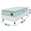 Ver imagem 5 de Cama Box Solteiro Colchão Espuma D45 Lazio Pillow Top Branco Hellen