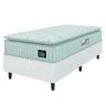 Cama Box Solteiro Colchão Espuma D45 Lazio Pillow Top Branco Hellen - 1