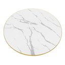 Ver imagem 4 de Conjunto Mesa de Jantar Redonda Solaris Branca 120cm com 4 Cadeiras Roma - Marrom
