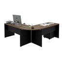Ver imagem 7 de Conjunto Mesa de Escritório Conexão em L e Gaveteiro Volante 4 Gavetas 140cm Nogal E Preto