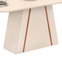 Ver imagem 4 de Mesa de Jantar Retangular Tampo Chanfrado 170x90 Dj Móveis Gabi Off White Freijó