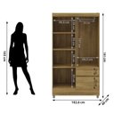 Ver imagem 3 de Guarda Roupa 102 Cm 4 Portas Plus 10090 Nature Vlr