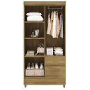 Ver imagem 2 de Guarda Roupa 102 Cm 4 Portas Plus 10090 Nature Vlr