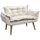 Ver imagem 2 de Kit Namoradeira Decorativa + 2 Poltronas para Sala Recepção Manicure Consultório Alice Suede