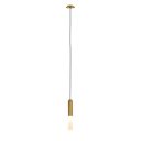 Ver imagem 1 de Luminária Pendente Teto Cama Sala Dourado Cristal 26cm Gu10