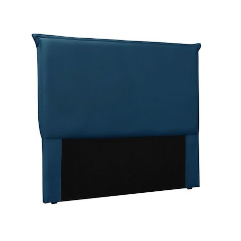 Cabeceira Solteiro 90cm Luna Veludo Azul Marinho - Lucadi Home