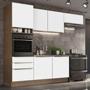 Ver imagem 1 de Armário de Cozinha Completa 260cm Rustic/Branco Veludo Lux Madesa 03