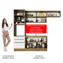 Ver imagem 6 de Armário de Cozinha Completa 260cm Rustic/Branco Veludo Lux Madesa 03