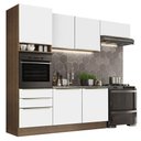 Ver imagem 3 de Armário de Cozinha Completa 260cm Rustic/Branco Veludo Lux Madesa 03