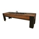 Ver imagem 1 de Aquecedor Ambientalista Rústico Ferro e Madeira de Demolição Libertas Rosas Artesanato Lareira Ecoló