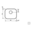 Ver imagem 3 de Cuba Tramontina Aço Inox Alto Brilho 20,5l Embutir Bancadas Pias Cozinha Modelo Lavínia 40 Bl
