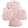 Mala de Mão + Bolsa Maternidade + Mochila Térmica + Bolsa Pequena Térmica Milão Slim Rosa - 1