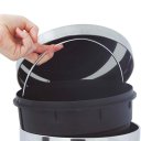 Ver imagem 2 de Lixeira de Aço Inox Com Pedal e Tampa 20L MOR Balde Interno