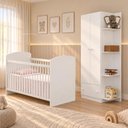 Ver imagem 1 de Quarto de Bebê Berço com Colchão e Guarda-Roupa 2 Portas 1 Gaveta Confete Multimóveis MP4912