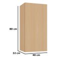 Ver imagem 3 de Armário Aéreo para Cozinha 100% MDF 40 cm 1 Porta Lótus Carvalho