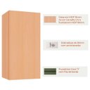 Ver imagem 2 de Armário Aéreo para Cozinha 100% MDF 40 cm 1 Porta Lótus Carvalho