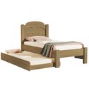 Ver imagem 2 de Cama de Solteiro com Auxiliar SuperSegura Reforçada Lais MDF: Amêndoa