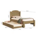 Ver imagem 3 de Cama de Solteiro com Auxiliar SuperSegura Reforçada Lais MDF: Amêndoa