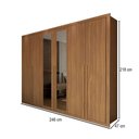 Ver imagem 4 de Guarda-roupa Casal Saint 6 Portas 6 Gavetas com Espelho Cinamomo - Panorama Móveis