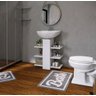 Gabinete De Banheiro Armário Para Pia De Coluna Branco AJL STORE Gabinete de Banheiro Armário Nichos - 2