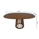 Ver imagem 4 de Mesa de Jantar Orgânica Beatriz com Base Cone Palito em Madeira 1,80x1,10 Nogueira