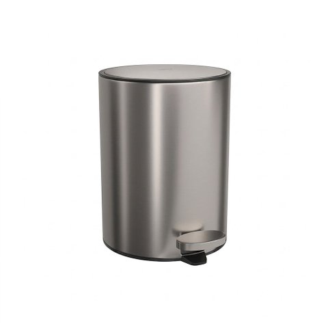 Lixeira Deca Suprema 1005.Red.5.Inx com Pedal 5L Redonda Inox
