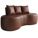 Ver imagem 1 de Sofa 2 Lugares Organico 160 Cm Ibiza Corino Malbec Vazzano