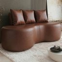 Ver imagem 2 de Sofa 2 Lugares Organico 160 Cm Ibiza Corino Malbec Vazzano