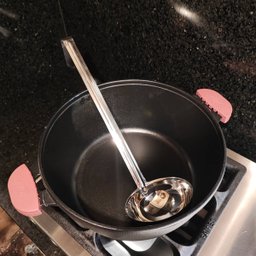 Jogo 3 Utensílios Restaurante Escumadeira Colher de Arroz Concha Grandes Brinox Cozinha Industrial I - 6