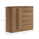 Ver imagem 3 de Kit Guarda Roupa 6 Portas e Cômoda Cotia Jatoba