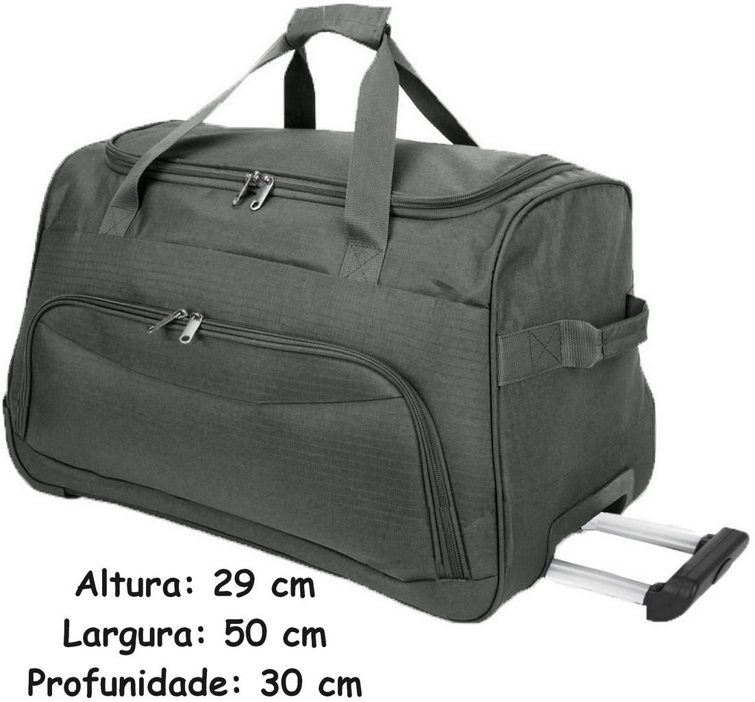 Mala De Viagem Com Roda Bolsa Sacola Mão Pequena Impermeável Poliéster ...