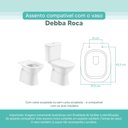 Ver imagem 3 de Tampa Vaso Sanitário Madeira Laqueada Debba Branco para Bacia Roca