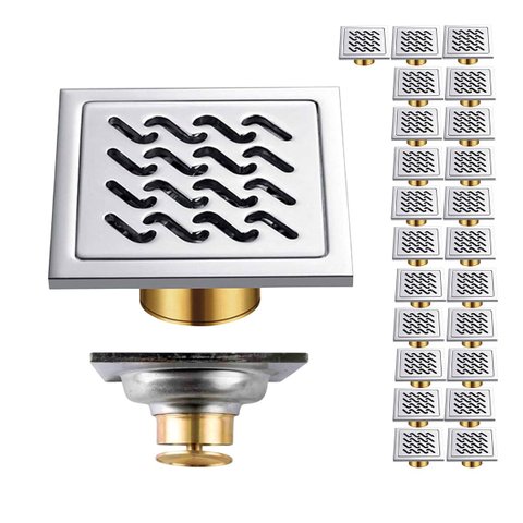 Ralo Inox 10x10 Kit 23 Uni Banheiro Box Anti Odor Casa Quintal Higienico Varanda Jardim Anti Inseto 
