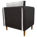 Ver imagem 5 de Kit 2 Poltronas Decorativa para Sala Recepção Consultório Aviv Luxo Corino e Linho