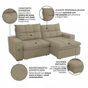 Ver imagem 5 de Sofá Retrátil e Reclinável 2 Lugares Kairo 260cm em Bouclé Fendi