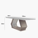 Ver imagem 3 de Mesa de Jantar Alvorada 180cm com 6 Cadeiras Liz Moderna Turim 07/off White/imbuia