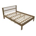 Ver imagem 2 de Cama de Casal para Colchão 138 X 188 Cm Multimóveis Cr35009 Amendoa/branca