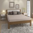 Ver imagem 1 de Cama de Casal para Colchão 138 X 188 Cm Multimóveis Cr35009 Amendoa/branca