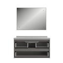 Ver imagem 4 de Conjunto Gabinete para Banheiro Suspenso Enseada 80 Cimento/Cimento