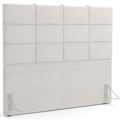Cabeceira Cama Box Casal King 195 cm Roma W01 Linho Champagne - Lyam Decor