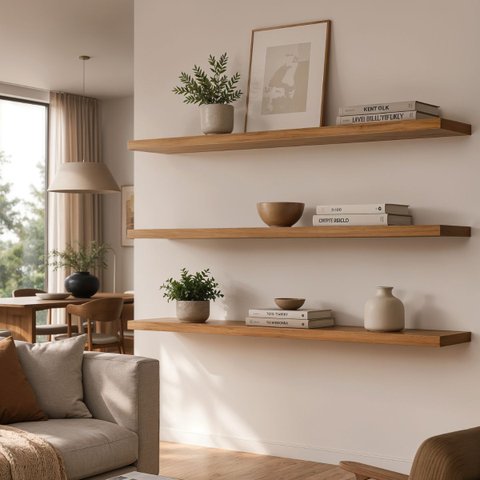 Kit de 3 Prateleiras 150cm MDF Freijó - On Móveis
