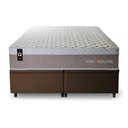 Ver imagem 4 de Conjunto Box Baú Super King Sheffield Marrom 193x203x72 c/ Molas Ensacadas